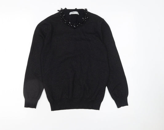 Womens UK Size S Zara Black Pullover Jumper