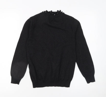 Womens UK Size S Zara Black Pullover Jumper