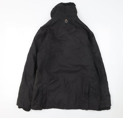 Womens UK Size S Decathlon Creation Black Parka Coat