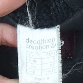 Womens UK Size S Decathlon Creation Black Parka Coat