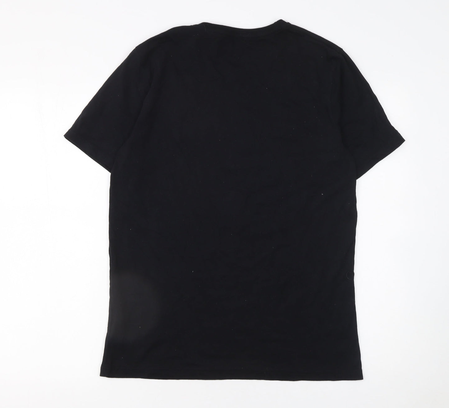 Unisex Adults UK Size M Snapback Black  T-Shirt