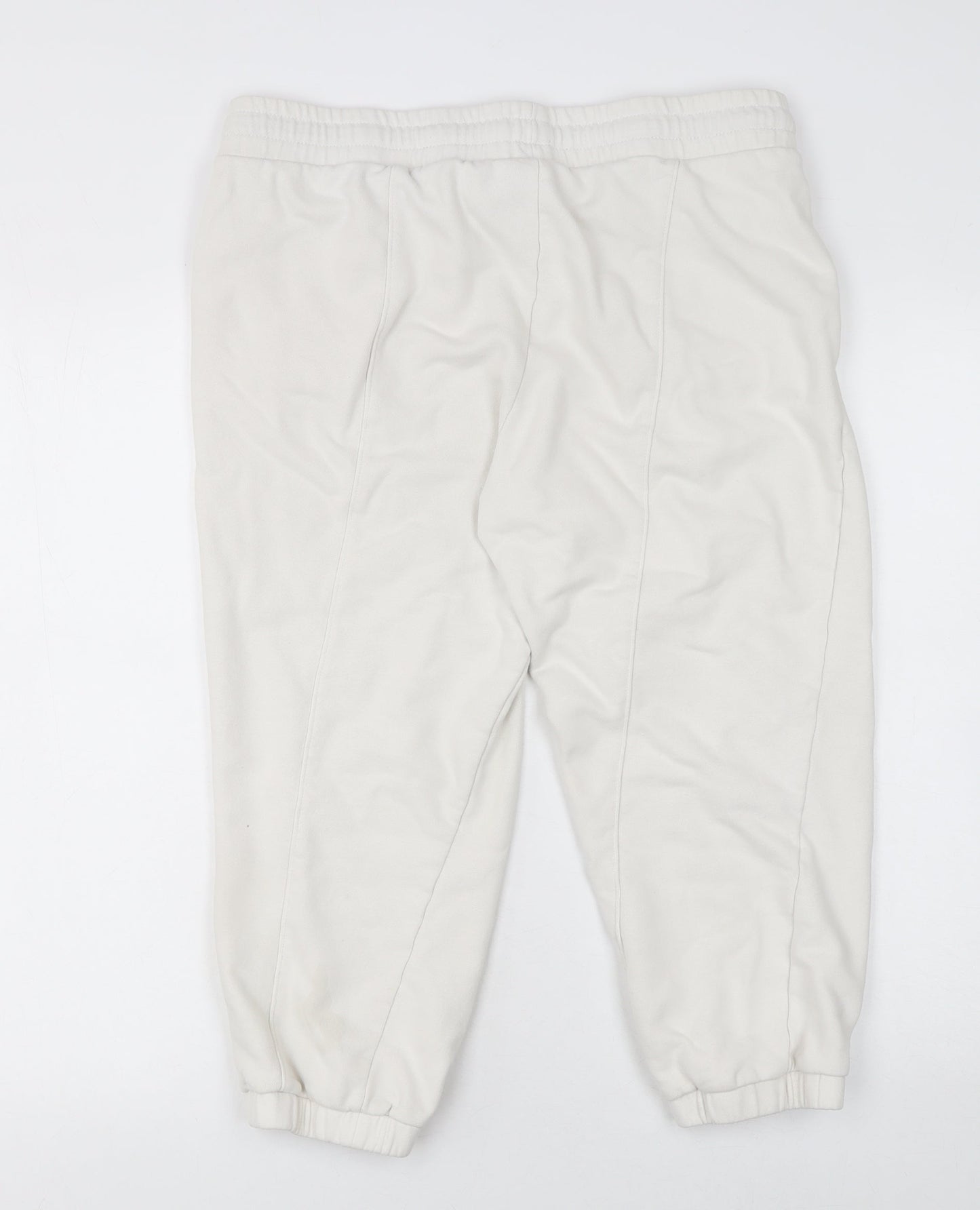 Womens UK Size M DKNY Regular Fit Jogger Ivory Trousers