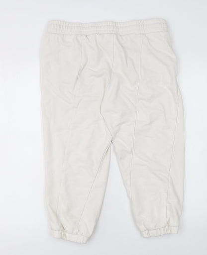 Womens UK Size M DKNY Regular Fit Jogger Ivory Trousers