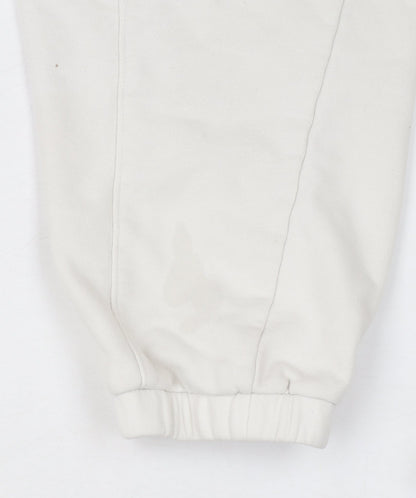 Womens UK Size M DKNY Regular Fit Jogger Ivory Trousers