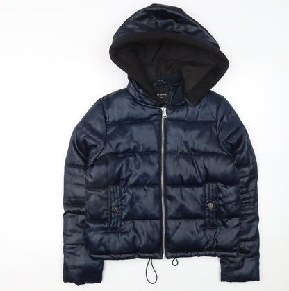 Womens UK Size 8 NEXT Blue Puffer Jacket