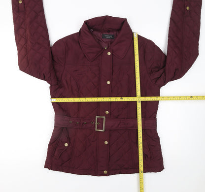 Womens UK Size 12 Crossroads Red Quilted Coat