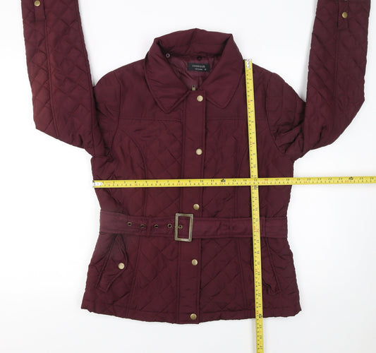 Womens UK Size 12 Crossroads Red Quilted Coat
