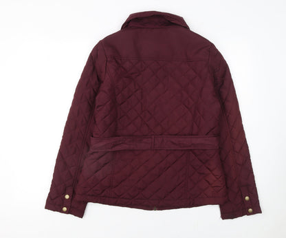 Womens UK Size 12 Crossroads Red Quilted Coat