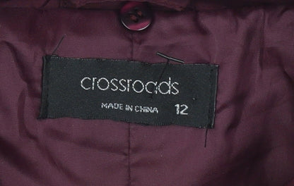 Womens UK Size 12 Crossroads Red Quilted Coat
