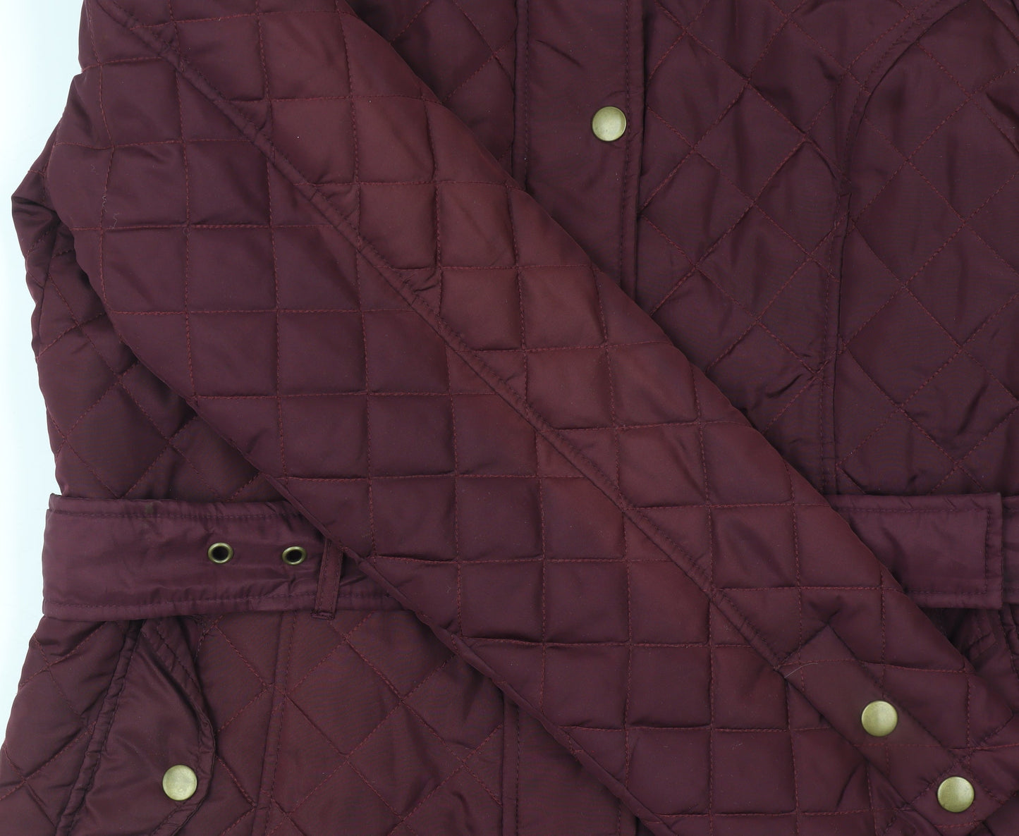 Womens UK Size 12 Crossroads Red Quilted Coat