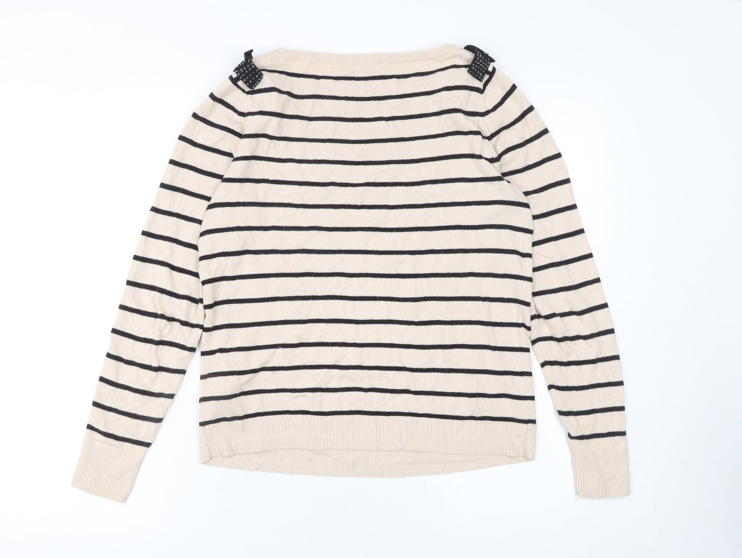Womens UK Size S Oasis Beige Pullover Jumper