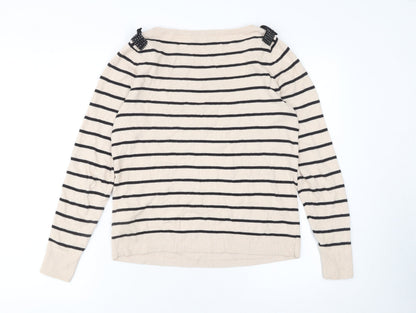 Womens UK Size S Oasis Beige Pullover Jumper