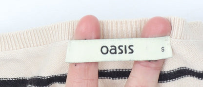 Womens UK Size S Oasis Beige Pullover Jumper