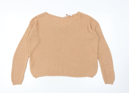 Womens UK Size L Grace & Mila Beige Pullover Jumper