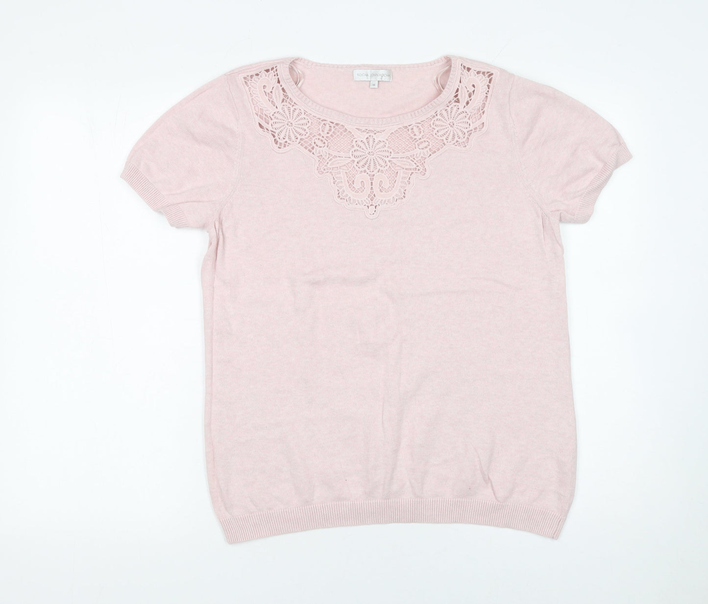 Womens UK Size 16 Rocha John Rocha Pink Pullover Jumper