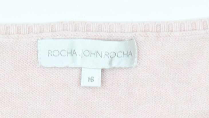 Womens UK Size 16 Rocha John Rocha Pink Pullover Jumper