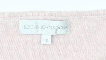 Womens UK Size 16 Rocha John Rocha Pink Pullover Jumper