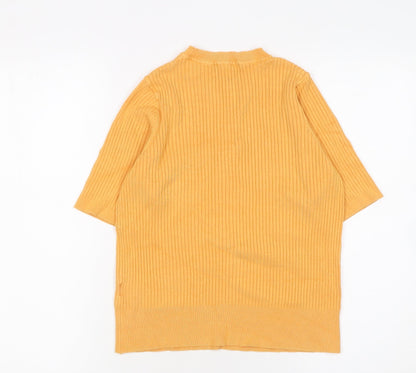 Womens UK Size 12 Marks and Spencer Yellow Basic T-Shirt