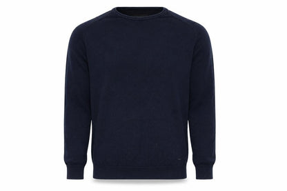 INDICODE Men’s Blue Cotton Blend Crew Neck Jumper Size M