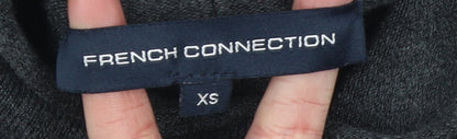 Womens UK Size XS French Connection Grey Full Zip Jumper