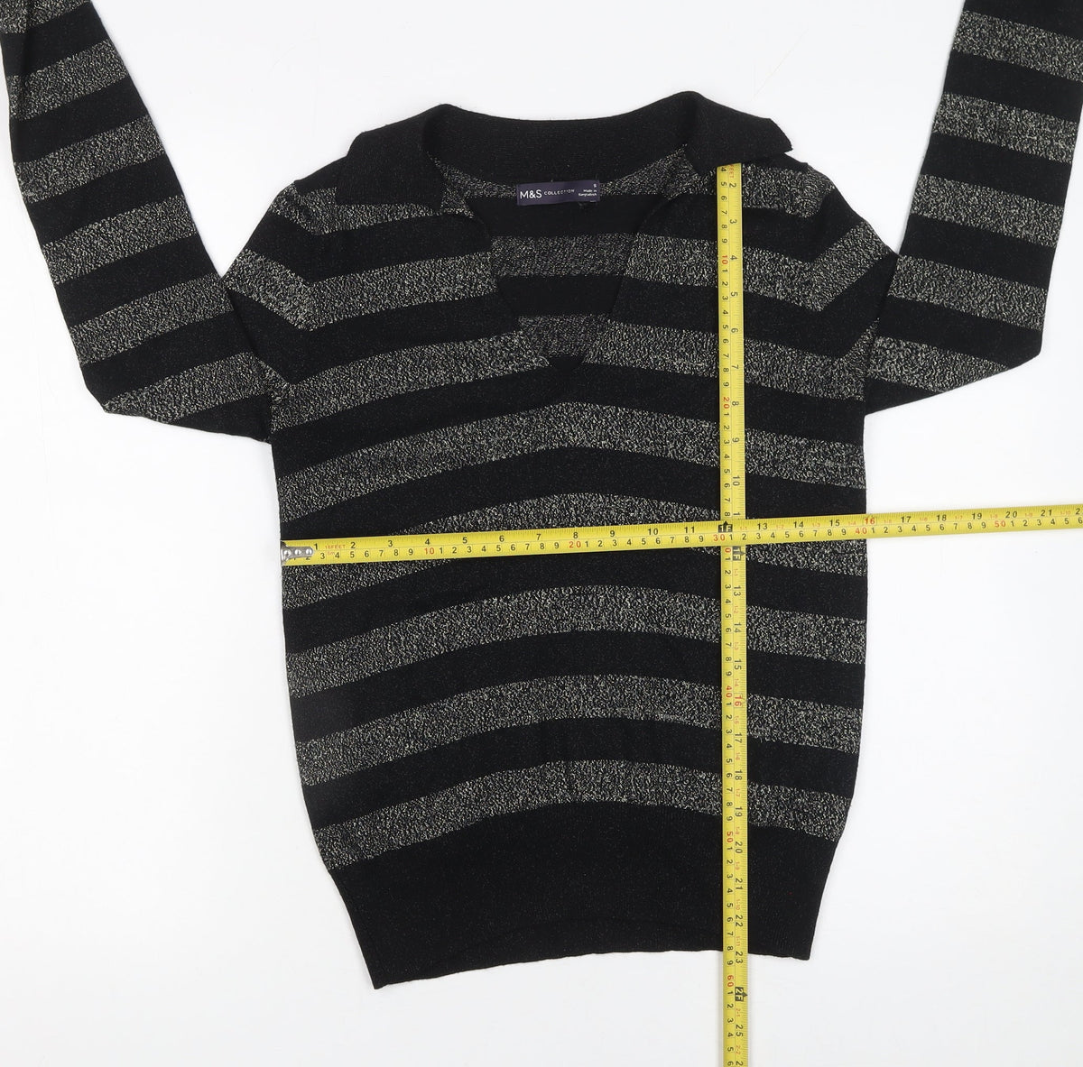 Womens UK Size S Marks and Spencer Black Pullover Jumper