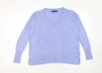 Womens UK Size S Marks and Spencer Blue Pullover Jumper