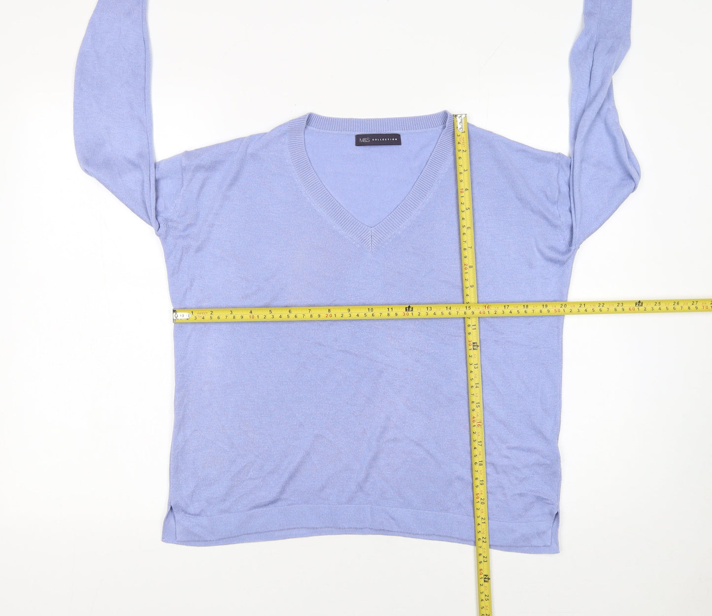 Womens UK Size S Marks and Spencer Blue Pullover Jumper