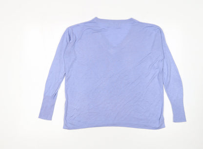 Womens UK Size S Marks and Spencer Blue Pullover Jumper