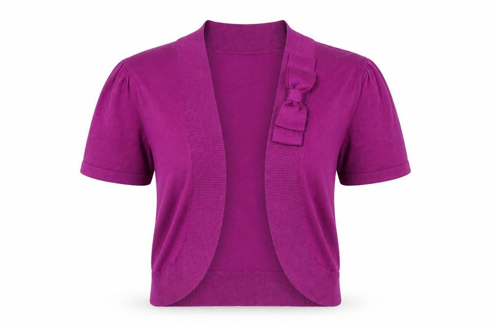 Womens UK Size 10 Laura Ashley Purple Cardigan Jumper