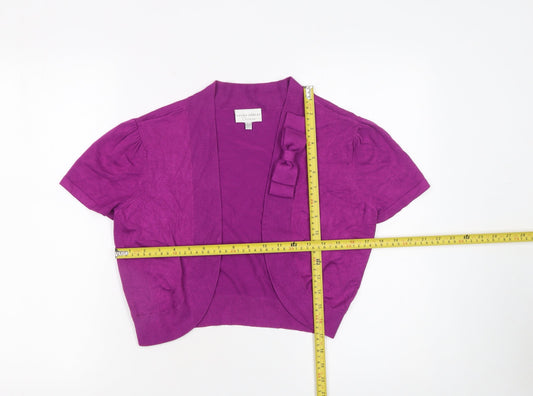 Womens UK Size 10 Laura Ashley Purple Cardigan Jumper