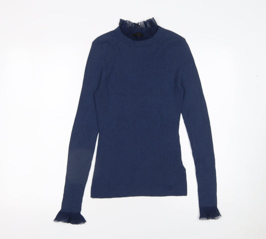 Womens UK Size S Ted Baker Blue Pullover Jumper