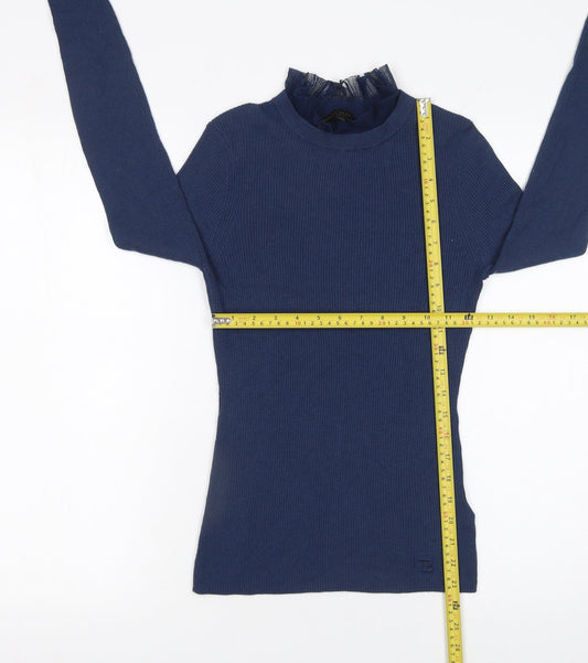 Womens UK Size S Ted Baker Blue Pullover Jumper