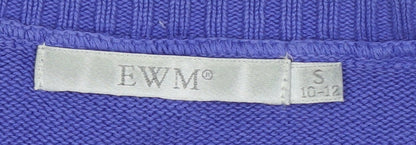 Womens UK Size S EWM Purple Pullover Jumper