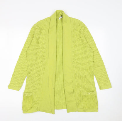 Womens UK Size M CC Green Cardigan Jumper