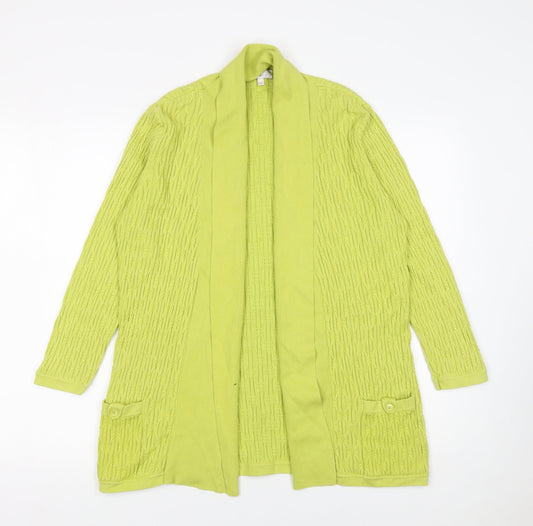 Womens UK Size M CC Green Cardigan Jumper