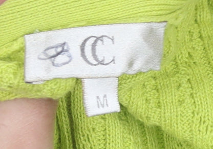 Womens UK Size M CC Green Cardigan Jumper
