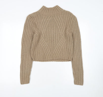Womens UK Size XS HOT!MESS Beige Pullover Jumper