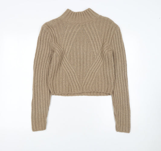 Womens UK Size XS HOT!MESS Beige Pullover Jumper