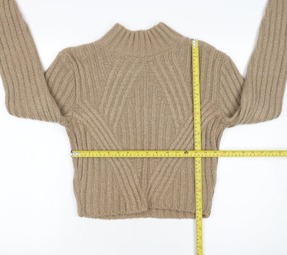 Womens UK Size XS HOT!MESS Beige Pullover Jumper