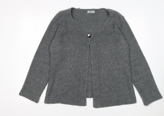 Womens UK Size L Marks and Spencer Grey Cardigan Jumper
