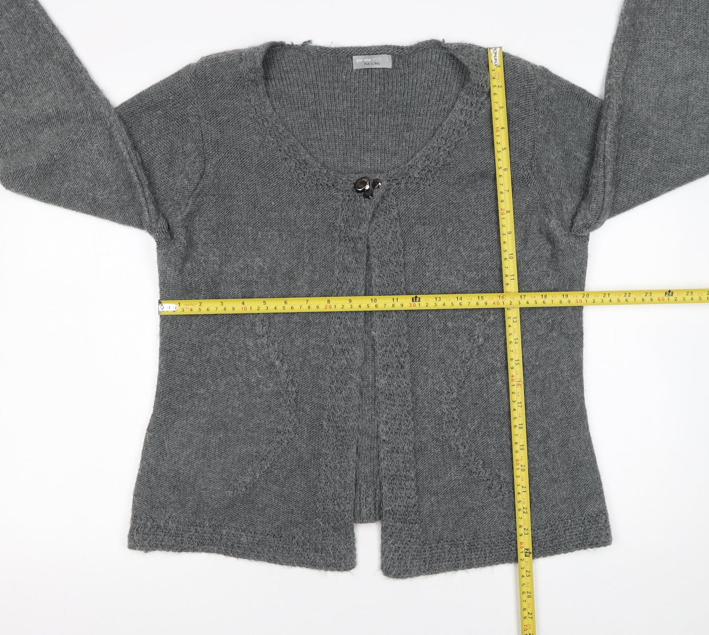 Womens UK Size L Marks and Spencer Grey Cardigan Jumper