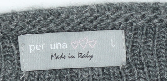 Womens UK Size L Marks and Spencer Grey Cardigan Jumper