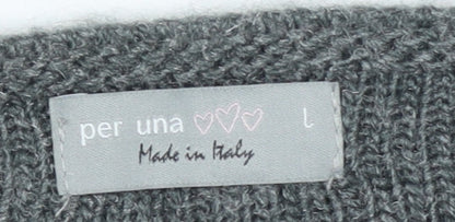 Womens UK Size L Marks and Spencer Grey Cardigan Jumper