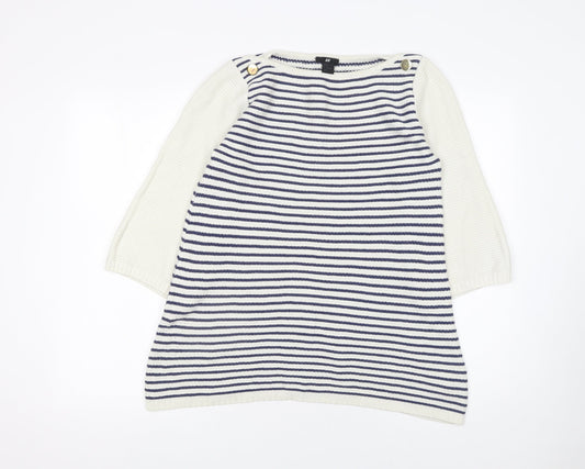 Womens UK Size 8 H&M White Pullover Jumper