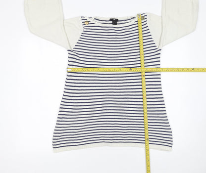 Womens UK Size 8 H&M White Pullover Jumper