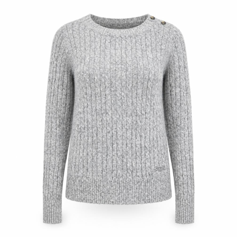 Womens UK Size L Superdry Grey Pullover Jumper