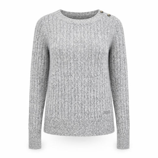 Womens UK Size L Superdry Grey Pullover Jumper
