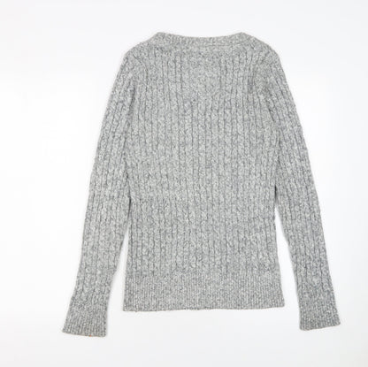 Womens UK Size L Superdry Grey Pullover Jumper