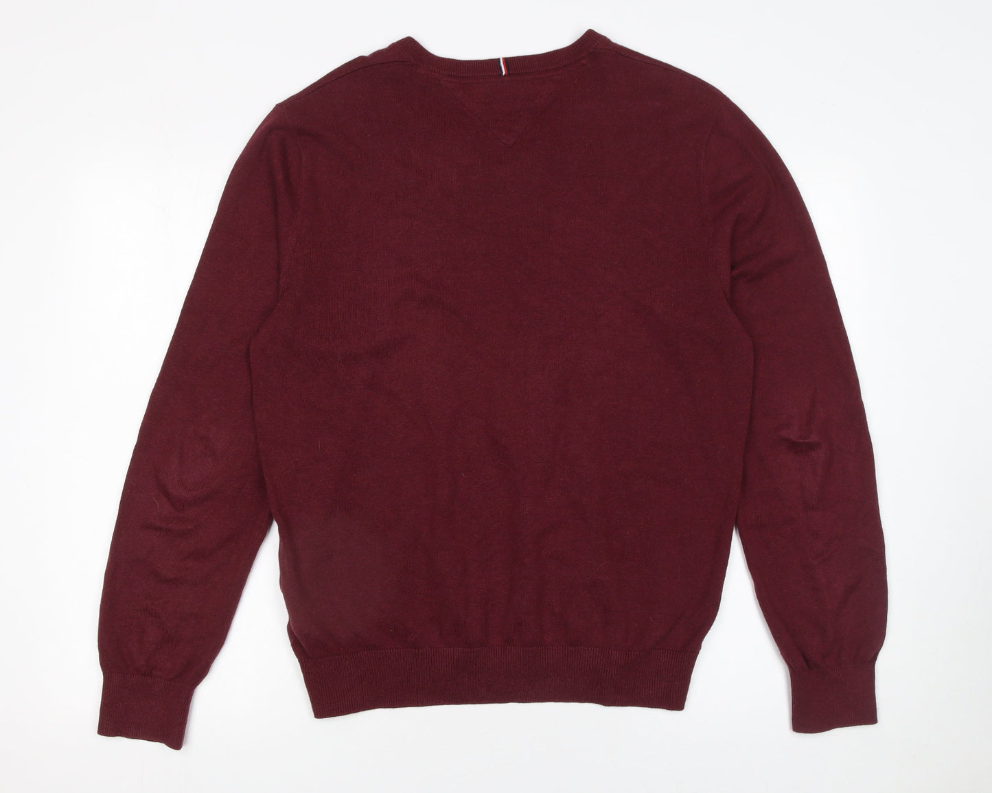 Mens UK Size M Tommy Hilfiger Red Pullover Jumper
