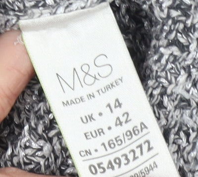 Womens UK Size 14 Marks and Spencer Grey Pullover Jumper